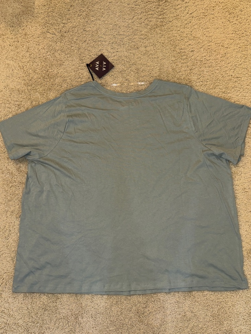 Ava & Viv Women’s White Short Sleeve Crew Tee - Picture 11 of 13
